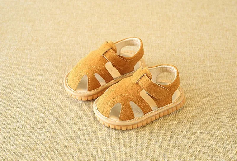 2025 Baby Sandals Toddler Boys First Walkers Newborn Girls First Shoes Indoor Soft Sole Infant Sandals Summer Beach Baby Shoes