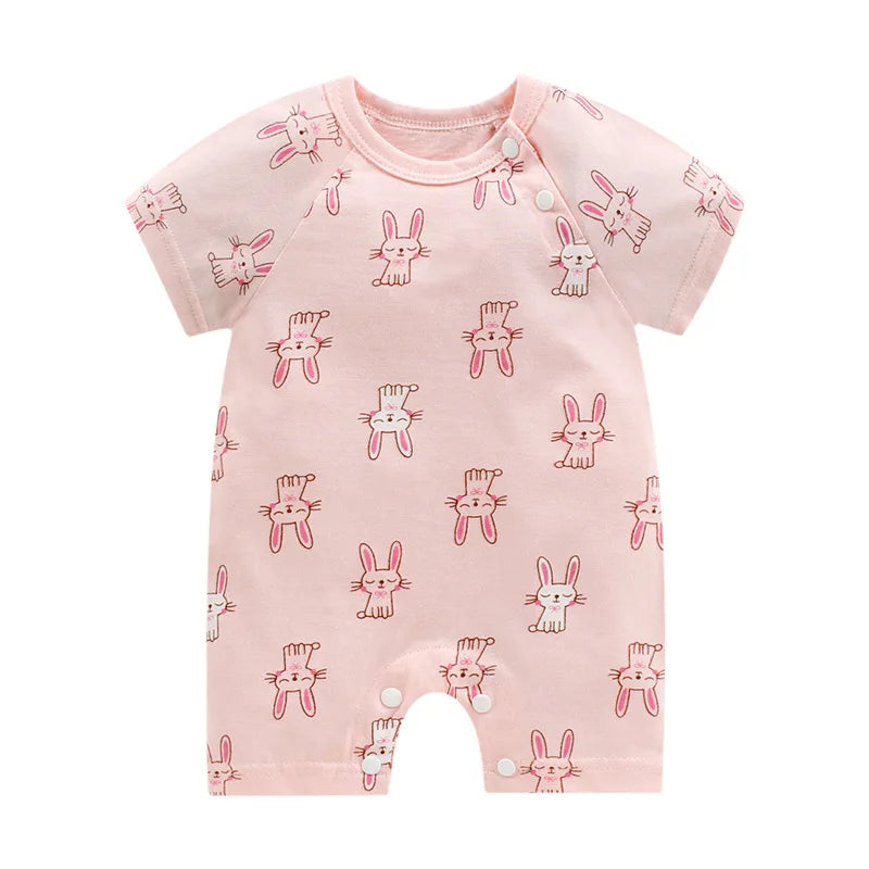 Newborn Baby Clothing Boys Girls Baby Clothes item Cotton Bodysuit Summer Short Sleeve Romper Infant Toddler Sleepwear