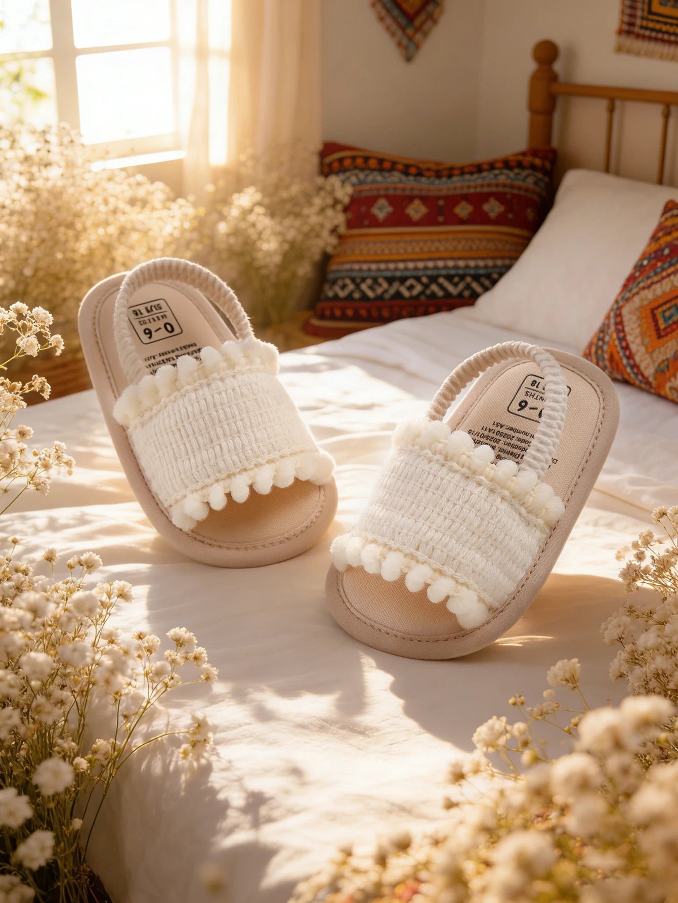 Baby girl sandals, summer shoes, outdoor first step for toddlers to learn to walk summer shoes for babies aged 0-18 months