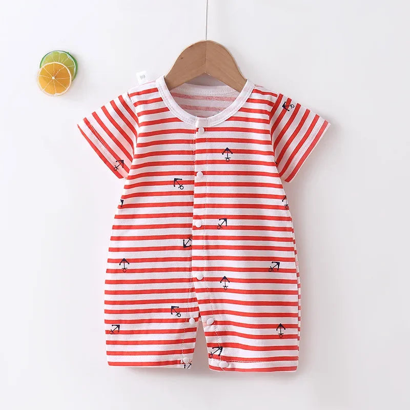New Baby Newborn Clothes Baby Short-sleeved Jumpsuit 0-2 Years Old Boys Girls Romper Children Wrapping Clothes