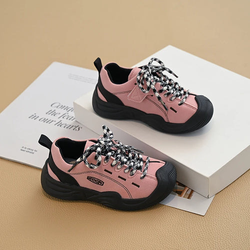 Baby Girls Boys Genuine Leather Sneakers Autumn Kids Casual Shoes Non-slip Soft Sole Infant Toddler Shoes Children Hiking Shoes