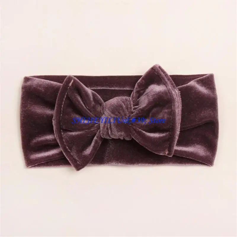 E21F Baby Headband Bows For Baby Girl Headbands Elastic Nylon Newborn Hair Turban