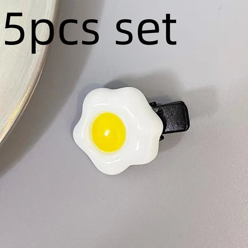 Funny Novelty Hair Pin For Baby Girl Hair Accessories Simulation Food Sunflower Seeds Egg Pinches For Hair Girl Hair Hooks Clips