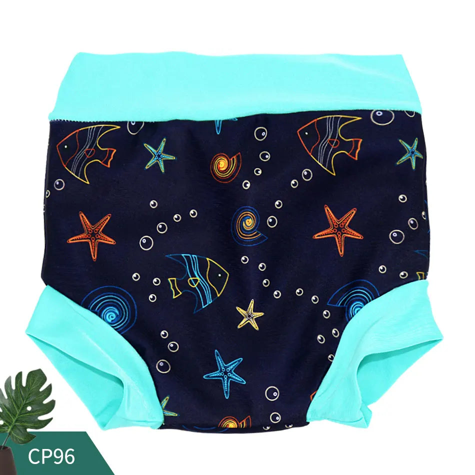 Eezkoala  Swimming Diaper Newborn Baby High Waist Swim Nappies Washable Baby Swimwear Cloth Diapers