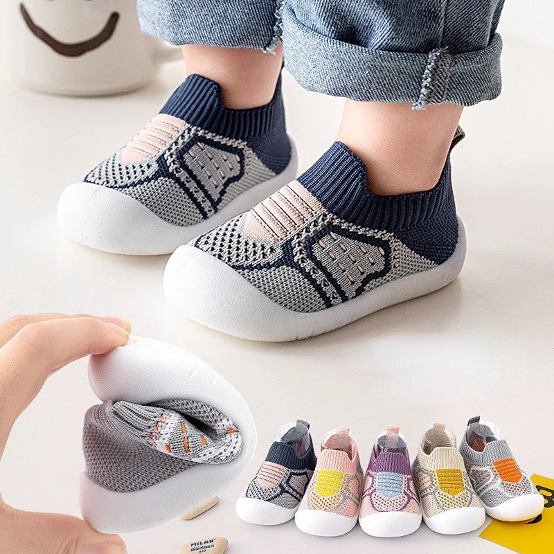 Baby Schuhe Anti-Rutsch Atmungsaktive Krabbelschuhe mit Gummisohle für Kinder Jungen Mesh-Schuhe Weiche Sohle Baby Mädchen
