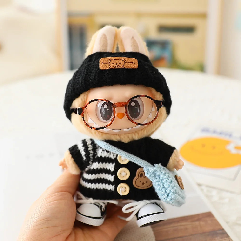 For LABUBU Leather Shoes Suitable for 17cm Cotton Dolls Shoes Boots Toys Casual Sports Shoes Dolls Accessories DIY Doll Toys