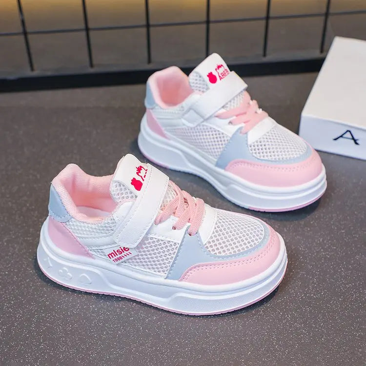 2026 New Leather Kids Running Shoes youngsters teens Casual Fashion Walking Sneakers Breathable Non-slip Girl Tennis Footwear