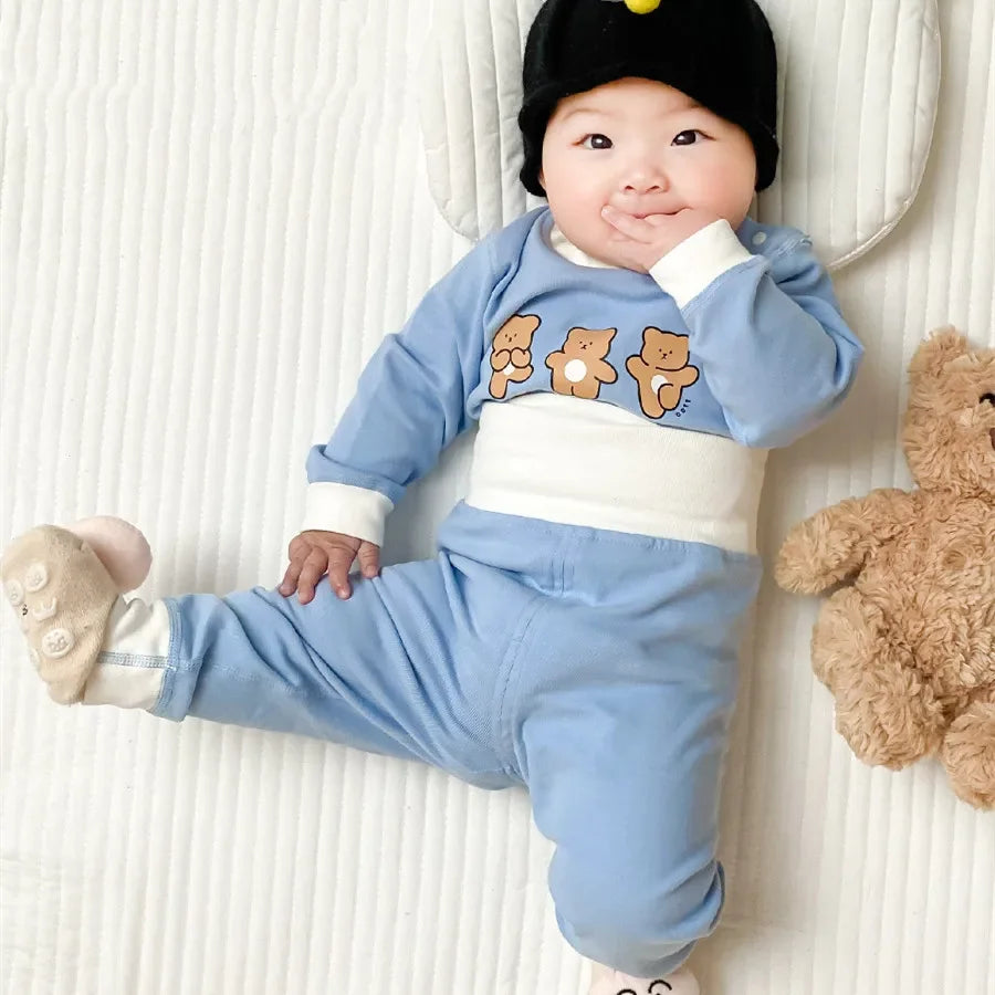 Babykleidung 2-teilige Sets Herbst Winter Baby Schlafanzug Set Unterwäsche Zweiteiler Baumwolle Baby Junge Langarm-Outfit