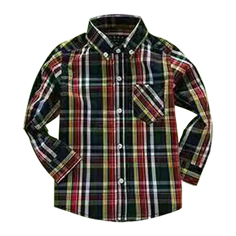 Boys Clothing shirts Autumn Long Sleeve embroidery Little Horse pattern Children Tops Birthday party Kids shirt school uniform