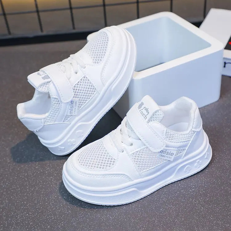 2026 New Leather Kids Running Shoes youngsters teens Casual Fashion Walking Sneakers Breathable Non-slip Girl Tennis Footwear