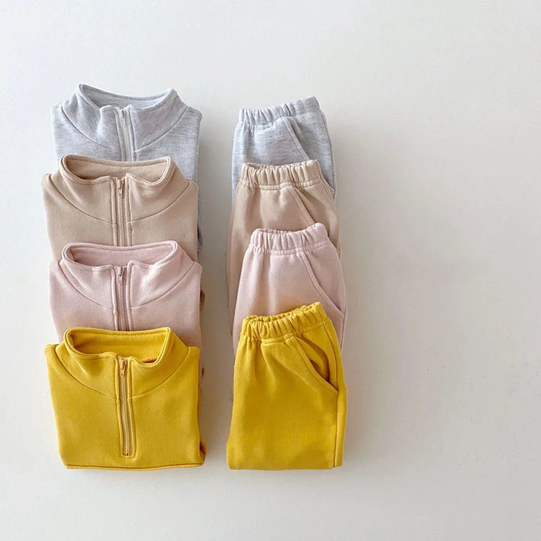 Baby Jungen Mädchen Kleider Set Säugling Kinder Baumwolle Oberteile Jacke Hose Anzug Kleinkind Jungen Sweatshirt Hosen Kleidung 2tlg/Set Trainingsanzug