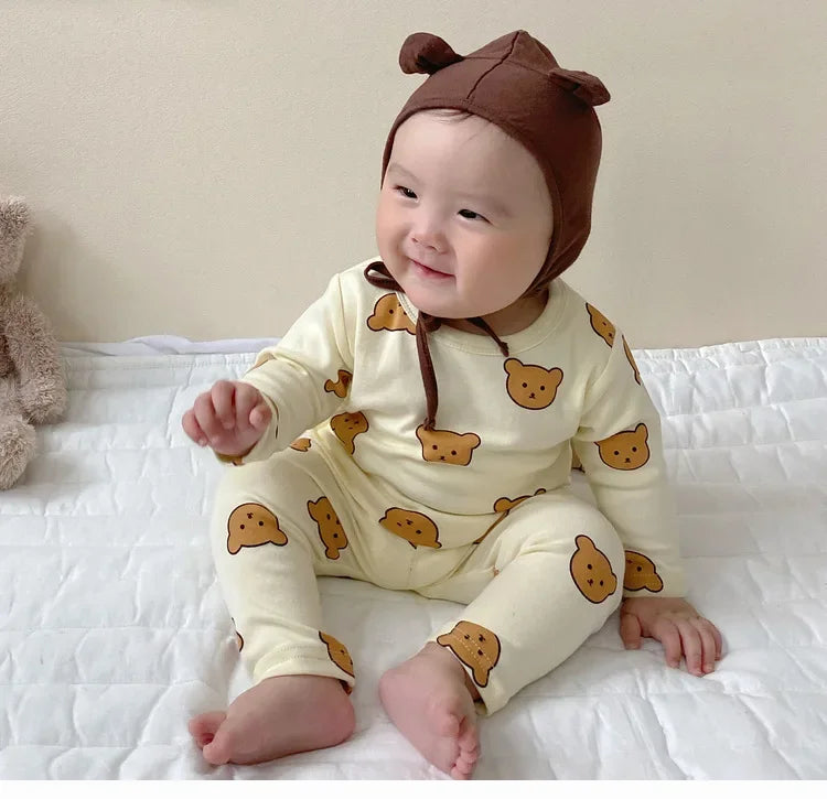 Babykleidung 2-teilige Sets Herbst Winter Baby Schlafanzug Set Unterwäsche Zweiteiler Baumwolle Baby Junge Langarm-Outfit