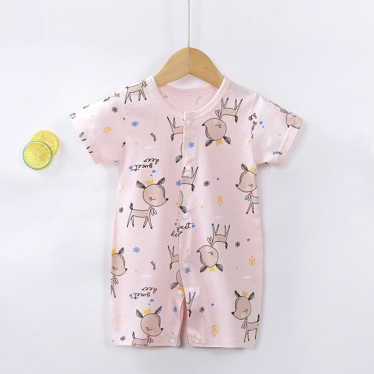 New Baby Newborn Clothes Baby Short-sleeved Jumpsuit 0-2 Years Old Boys Girls Romper Children Wrapping Clothes