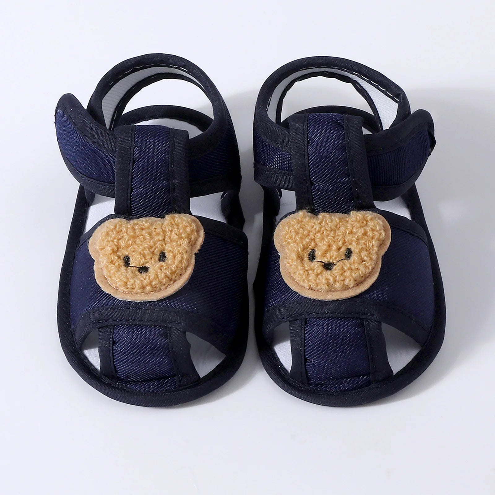 Summer New Toddler Sandals Cute Cartoon Bear Newborn Prewalker Cotton Sandal Soft Baby Girl Non-slip Sole Infant First Walkers