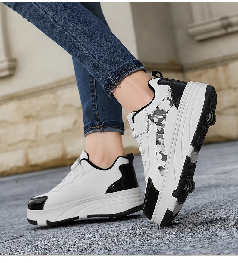 Rollschuh Schuhe Kinder Sneaker mit Rollen Kinder Rollschuhe Mode Outdoor Sportschuhe Mädchen Jungen Geschenke für Kinder