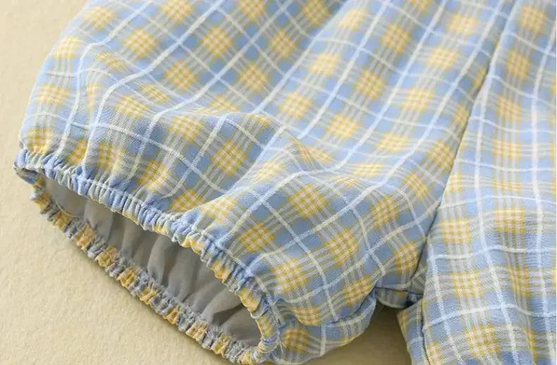 Spanish Toddlers Clothing Baby Boys Clothes Boutique Sets Outfit White Shirt Short 2pcs Plaid Pants Children Costume Kids Casual