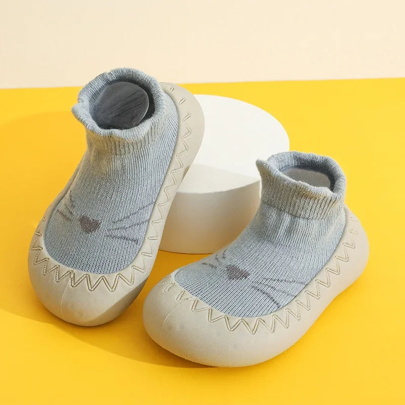 Baby Walking Shoes with Soft Soles, Anti Slip and Breathable Socks, Indoor and Outdoor Boys and Girls Odor Resistant Floor Shoes