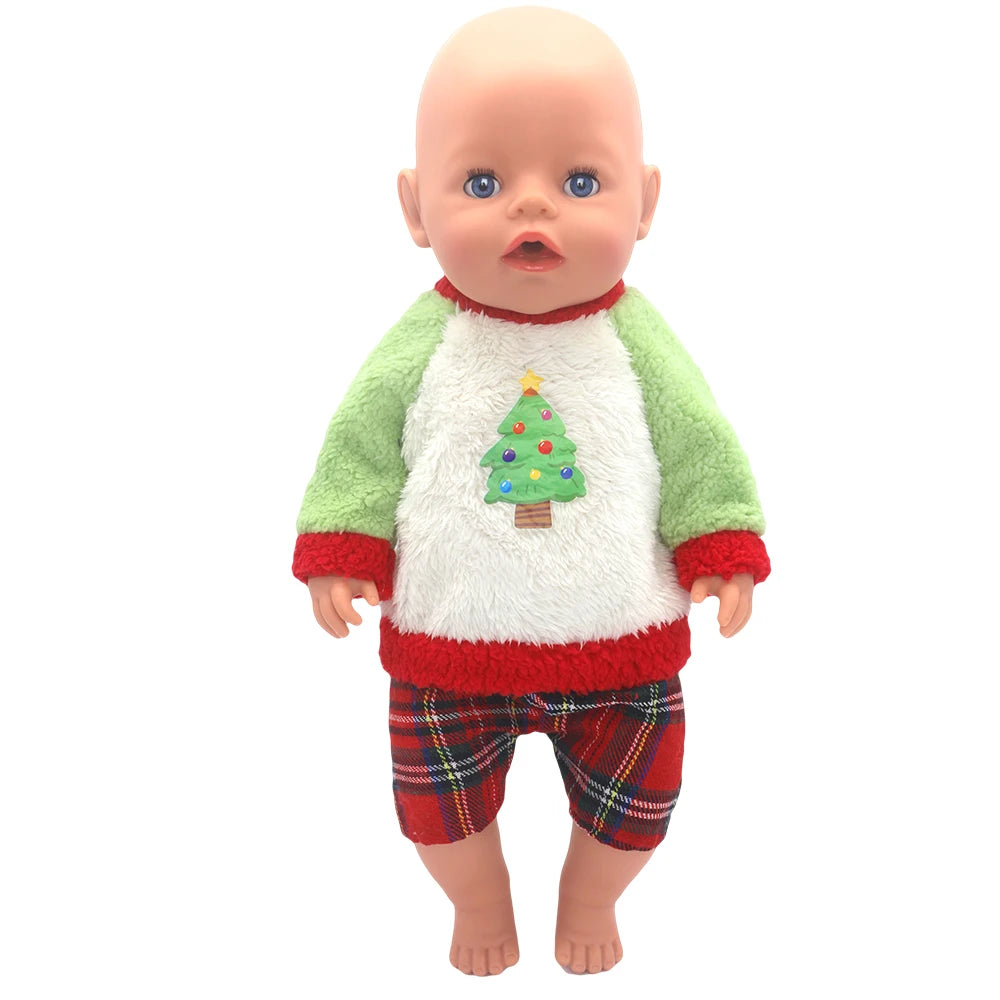 Baby Born Doll Outfits For 13-18 Inch Newborn Doll Cute Jumpers Rompers Suit+Shoes Doll Accessories Festival Birthday Gift
