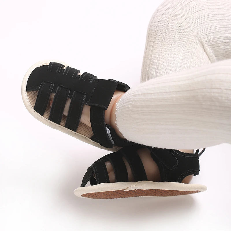 Baby Shoes Summer Collection For Boys Aged 0-1 Including Ankle Sandals and Baby Walking Shoes
