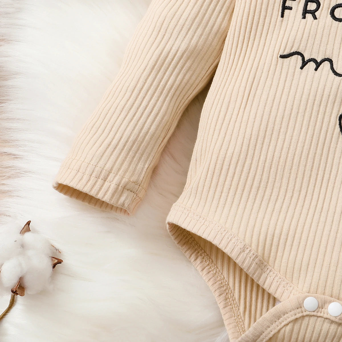 Conjunto de ropa para bebé recién nacido de 0 a 18 meses, body de manga larga + pantalones de leopardo + diadema, 3 piezas, atuendos de otoño a la moda para niña pequeña