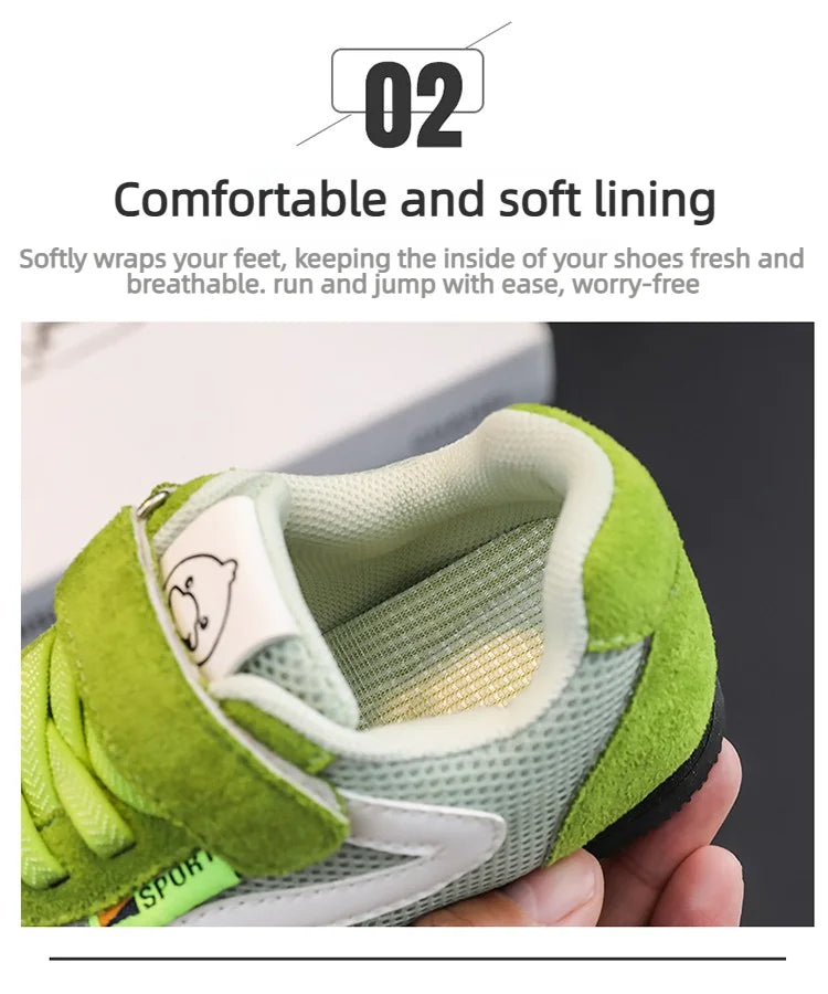 Baby Walking Shoes New Style Girls Retro Style Soft Sole Non Slip Casual Shoes Boys Breathable Versatile Forrest Gump Shoes