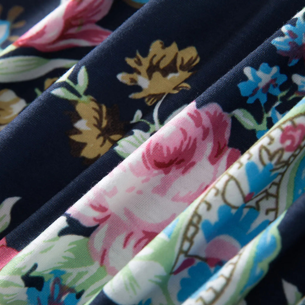 New Mother Daughter Summer Dresses Sleeveless Flower Patchwork Sundress Mom Mommy and Me Maxi Dress Family Matching Outfits