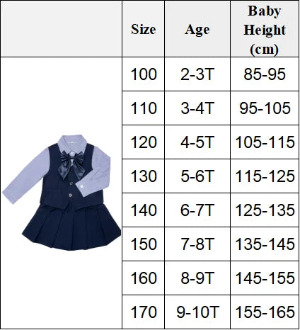 Kinderuniform für Jungen Mädchen Weste 4-teiliges Langarm-Herbst-Schulkleidungsset Teenager Preppy Stil Tägliches Modekleid