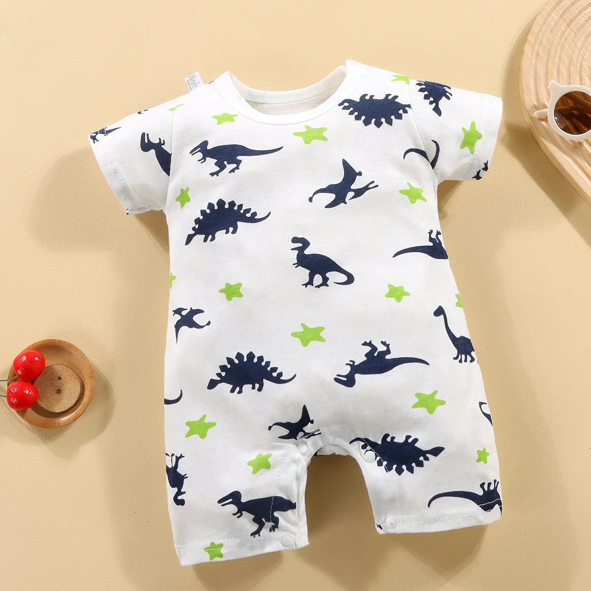 2025 Climbing Clothes Pure Cotton Summer New Version Of Male Baby Thin Female Short Sleeved Children Onesies Kids Clothes