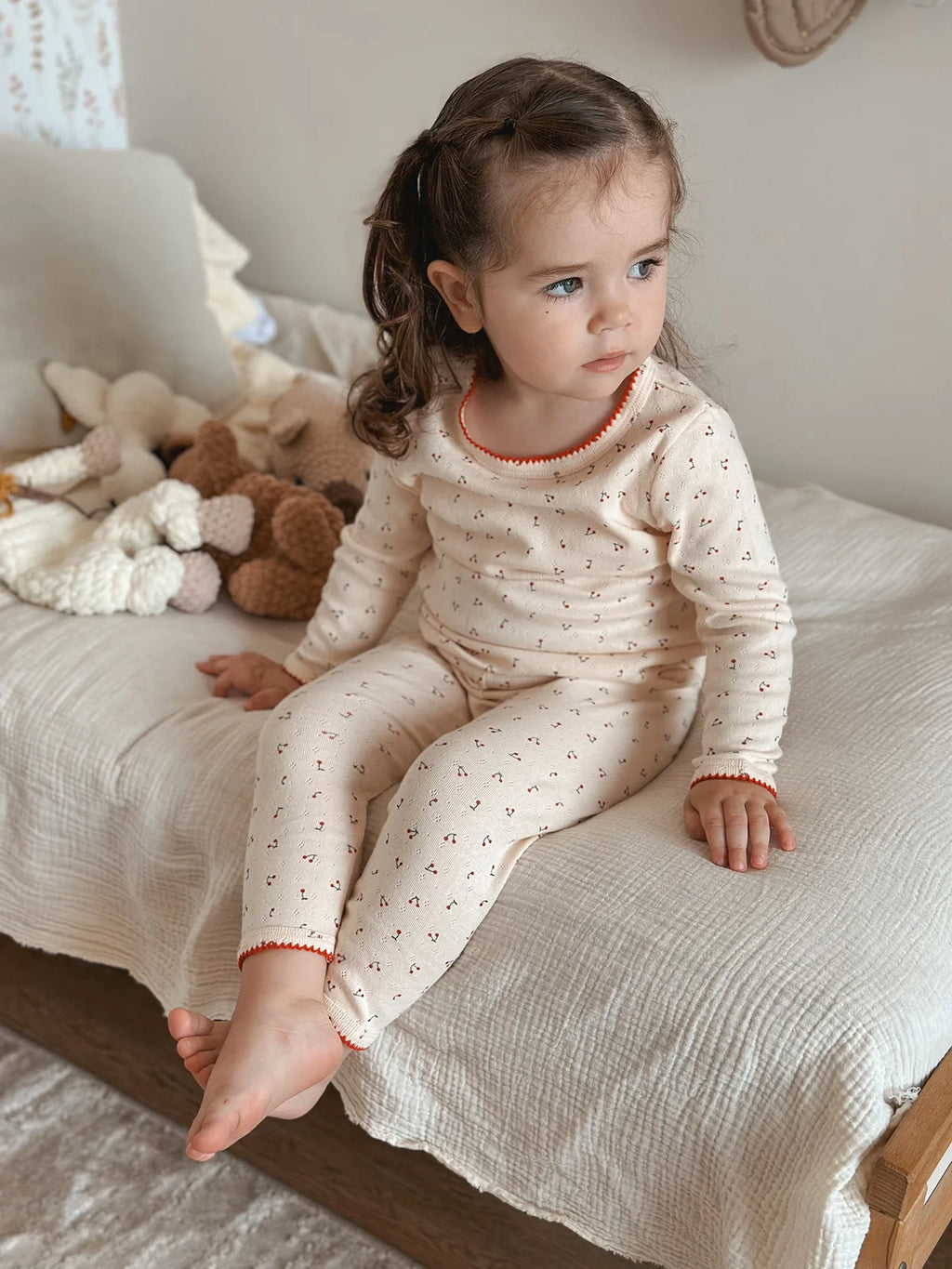 1-6T Kleinkind Baby Mädchen Kleidung Set Sommer 100% Baumwolle Langarm T-Shirt Top Hose Anzug Hauskleidung Stretch 2-teiliges Schlafanzug-Set