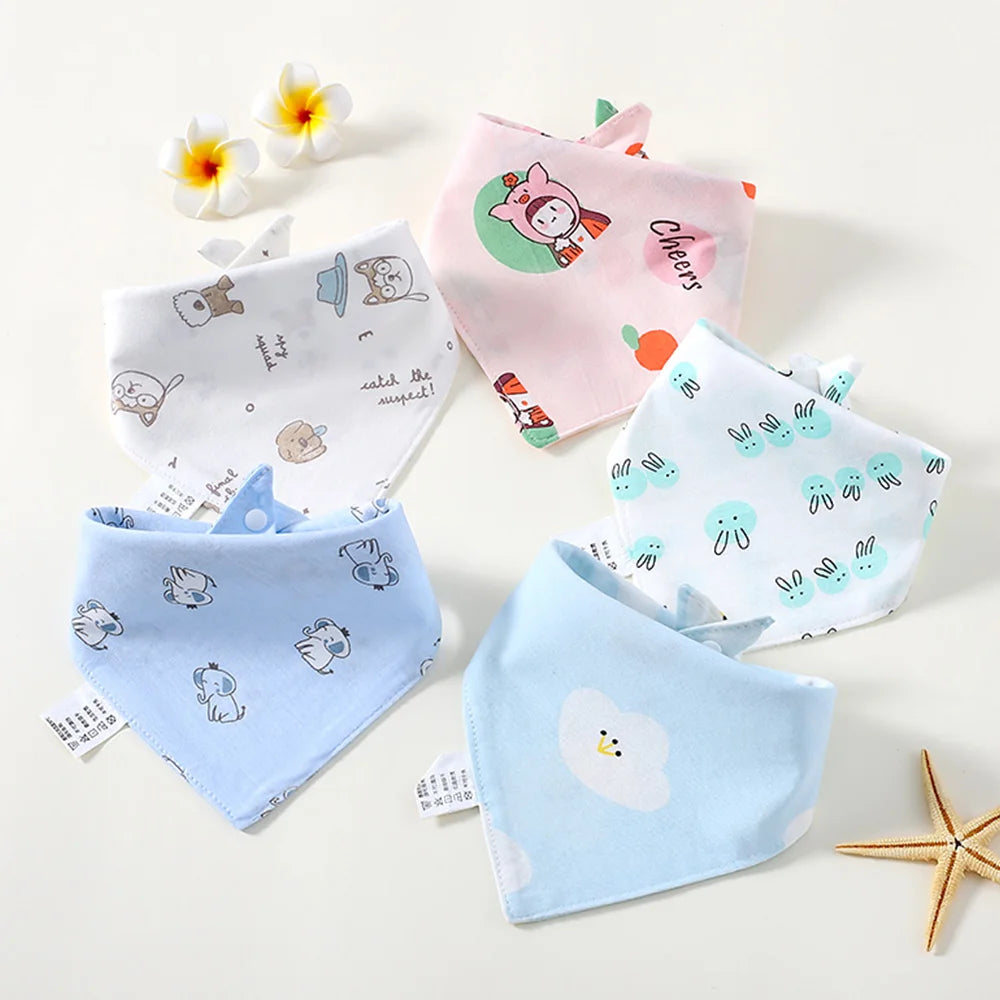 Baby Bibs For Newborn Cotton Summer Thin Saliva Towel Cotton Infant Feeding Bib Triangle Scarf Bibs Absorbent Boy Girl Apron