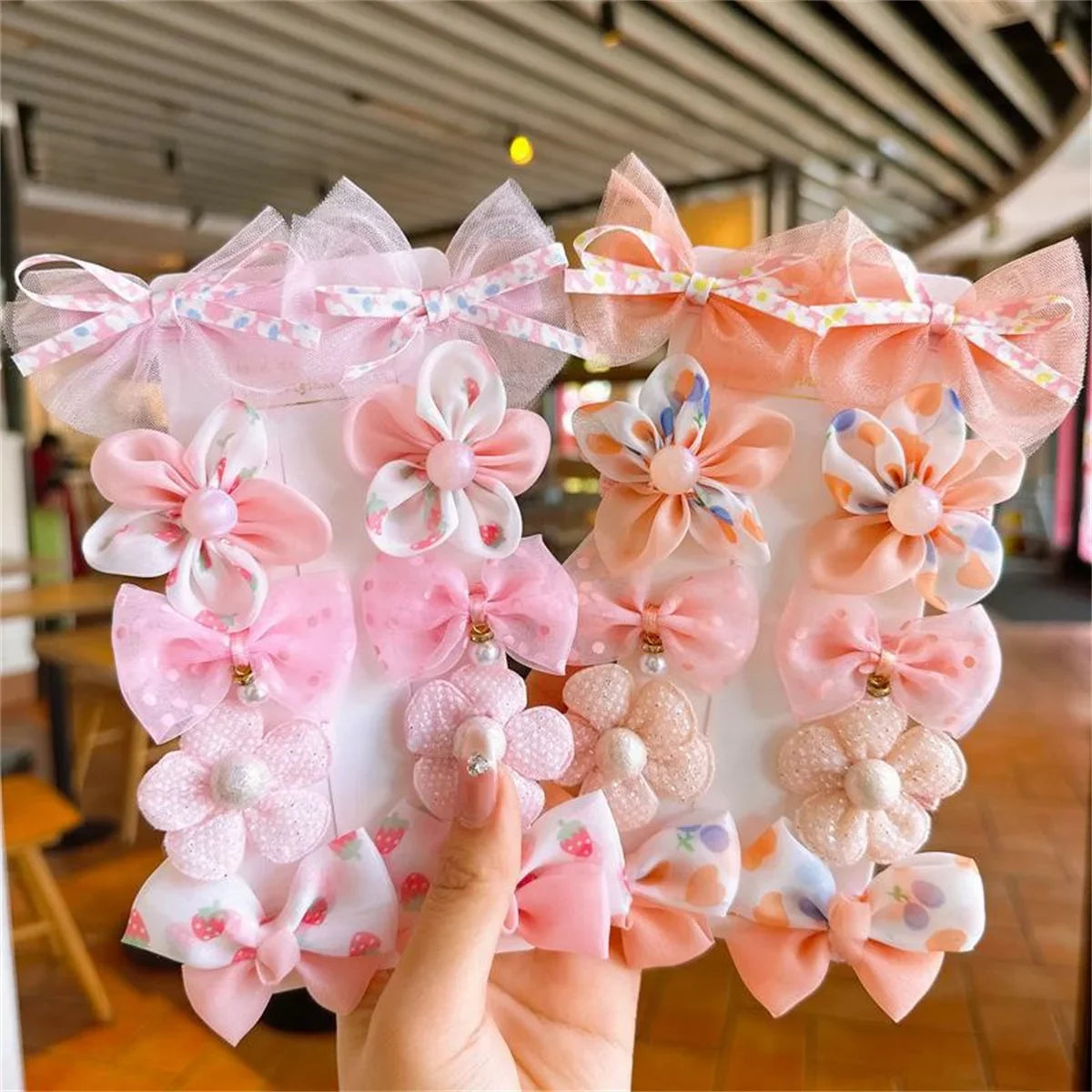 10er-Set süße Schleifen Baby-Haarspangen Spitze Blumen Kinder Mädchen Haarnadeln Haarschmuck Baby BB Clip Geschenke