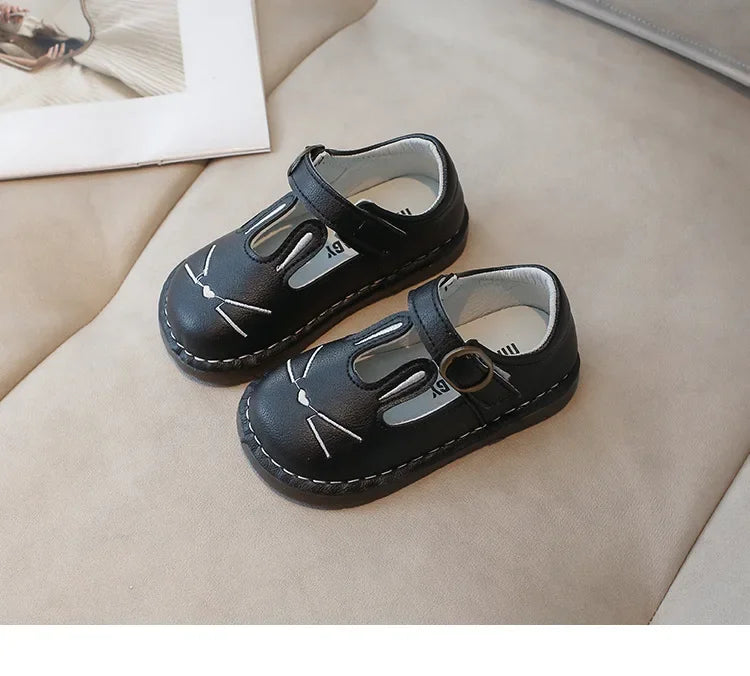 2025 Children Leather Shoes for Girls Spring Autumn New Fashion Korean Style Soft Bottom Anti-slippery Versatile Baby Shoes