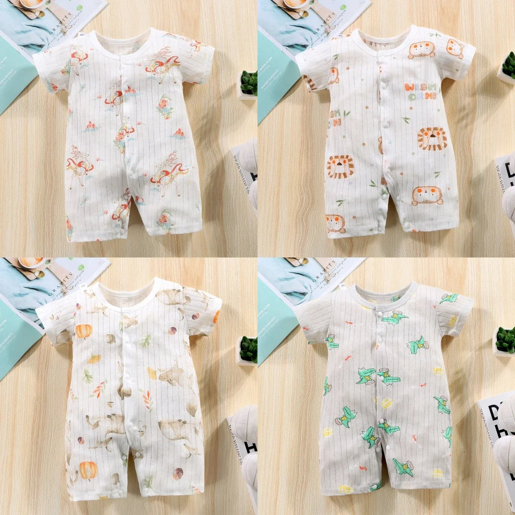 Ropa para recién nacidos de bebé, mameluco de manga corta para bebés de 0 a 2 años, pelele para niños y niñas, ropa para envolver niños.