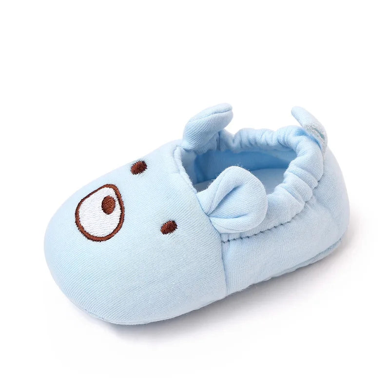 Newborn Baby Shoes Boys Girls Soft Sole Non Skid Crib Toddler Shoe Cute Animal Winter Warm Booties First Walker Crib Shoes 0-18M