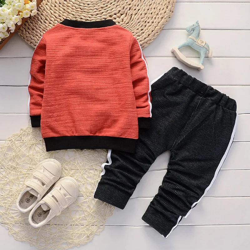 Conjunto de ropa para bebé niño, moda, algodón, tops con capucha + pantalones, 3 piezas, atuendos para niños, chándal para recién nacidos, conjuntos de ropa para niños