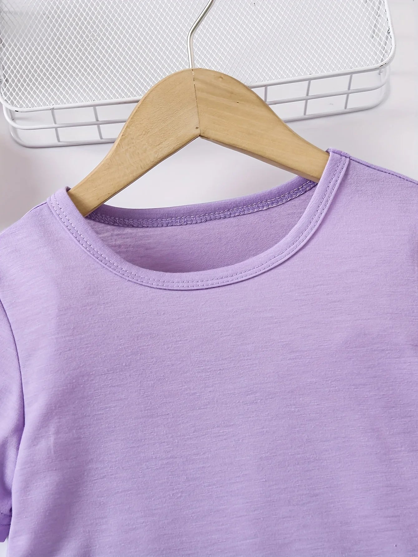 Bonito mono informal de verano para niña con estampado de amor, vestido de mezcla de fibra de poliéster suave, transpirable y elástico.