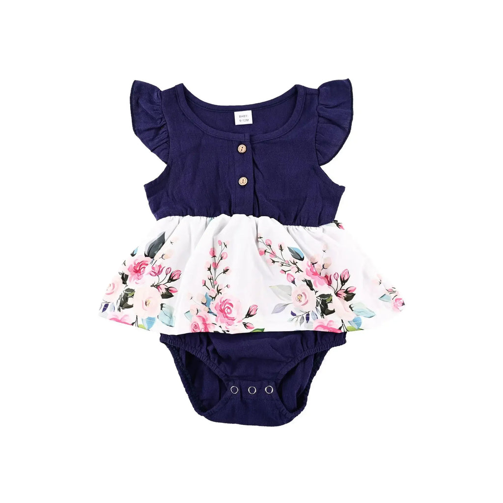Mother Daughter Macthing Dresses Family Set Flower Mom Mum Baby Mommy and Me Clothes Fashion Cotton Dress Women Girls Outfits