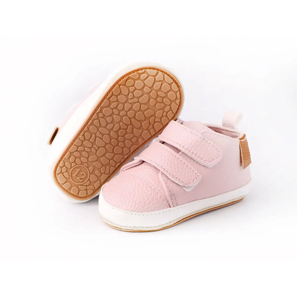 Zapatos de bebé, zapatos de bebé de primavera y otoño de 0 a 1 año, zapatos de bebé con doble velcro, suela blanda casual antideslizante, zapatos de bebé de caña baja