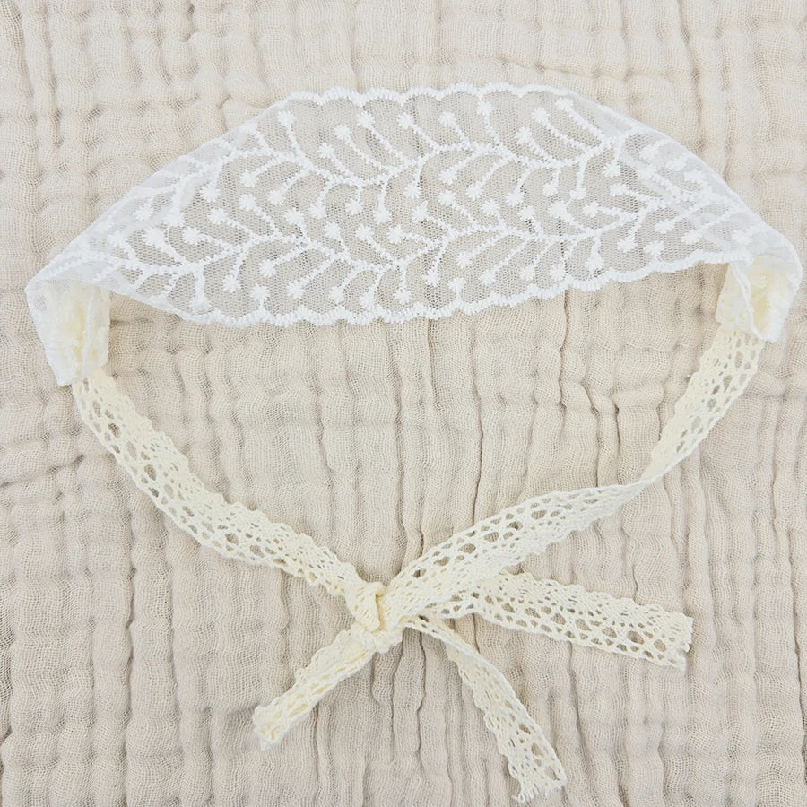 Ins Girls Hollow Headbands Baby Elastic Hair Band Newborn Lace White Floral Sweet Princess Hairband Photo Props Hair Accessories