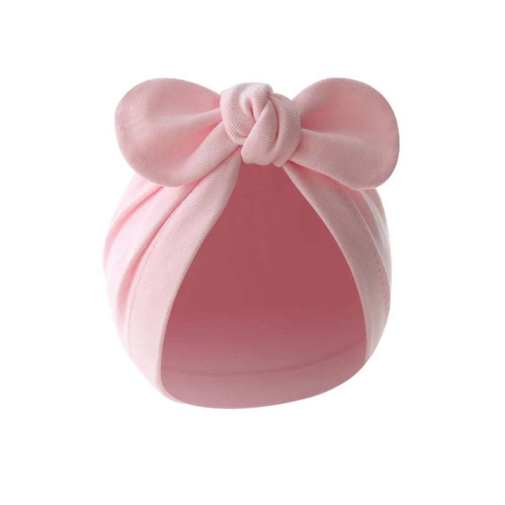 Baby Girls Boys Hat Cute Flower Knot Bunny Ears Hat Cotton Newborn Beanie Caps For Kids Toddler Infant Hair Accessories