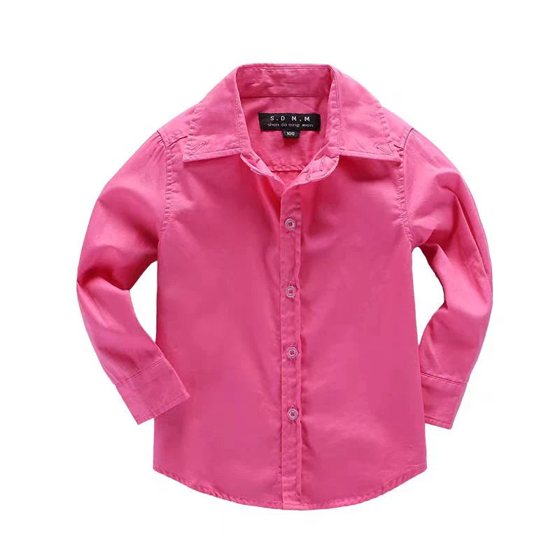 Jungen Kleidung Hemden Herbst Langarm Stickerei Kleines Pferd Muster Kinder Oberteile Geburtstagsparty Kinderhemd Schuluniform