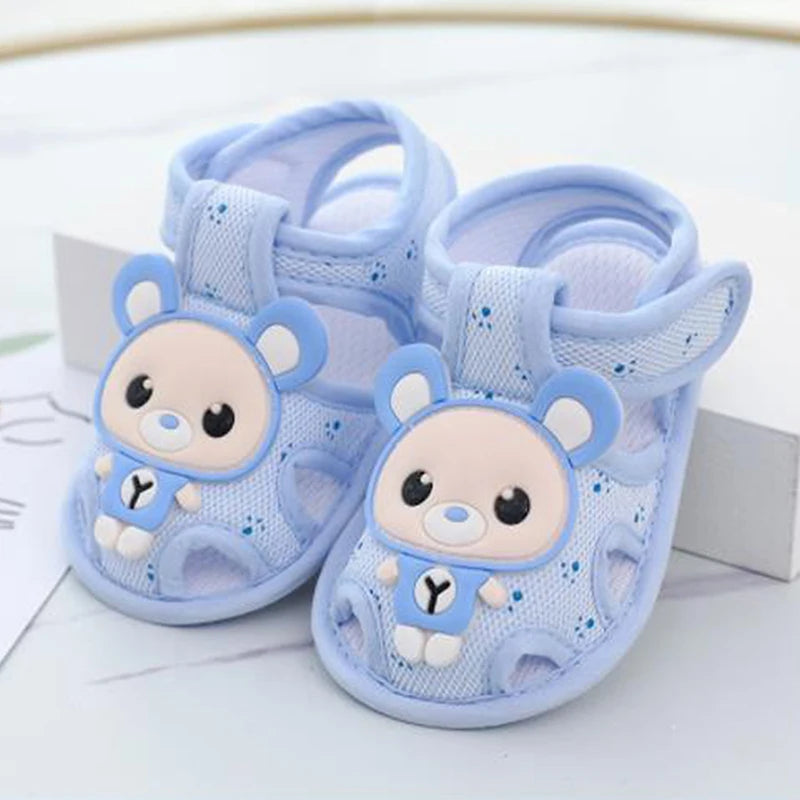 Baby Girls Boys Sandals Cute Flexible Non-slip Summer Flats First Walkers Toddlers Shoes for Casual Home Infants 0-15Months