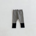Autumn Newborn Infant Baby Boy Girls Candy Color Leggings Splice Striped Pants Fashion Baby Clothing