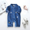 IENENS Baby Strampler Neugeborenen-Jumpsuits Kleidung Jeans Overall 0-18 Monate Junge Mädchen Weiche Anzüge Kinderkleidung