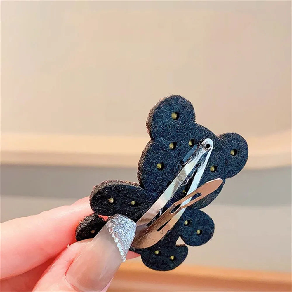 Sparkly Rhinestone Bear Hair Pin Cute Children Hair Barrettes Do Not Hurt Hair Baby Back Head Hair Pins Grips Hair Clips