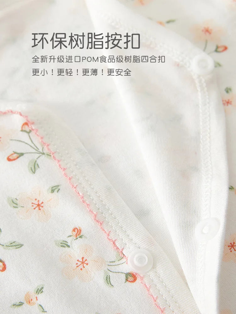 Bezaubernder Baby-Strampler für Frühling und Herbst, weicher Strampler aus reiner Baumwolle, Prinzessinnen- & Prinzen-Stil, perfekter Krabbelanzug für Babys.