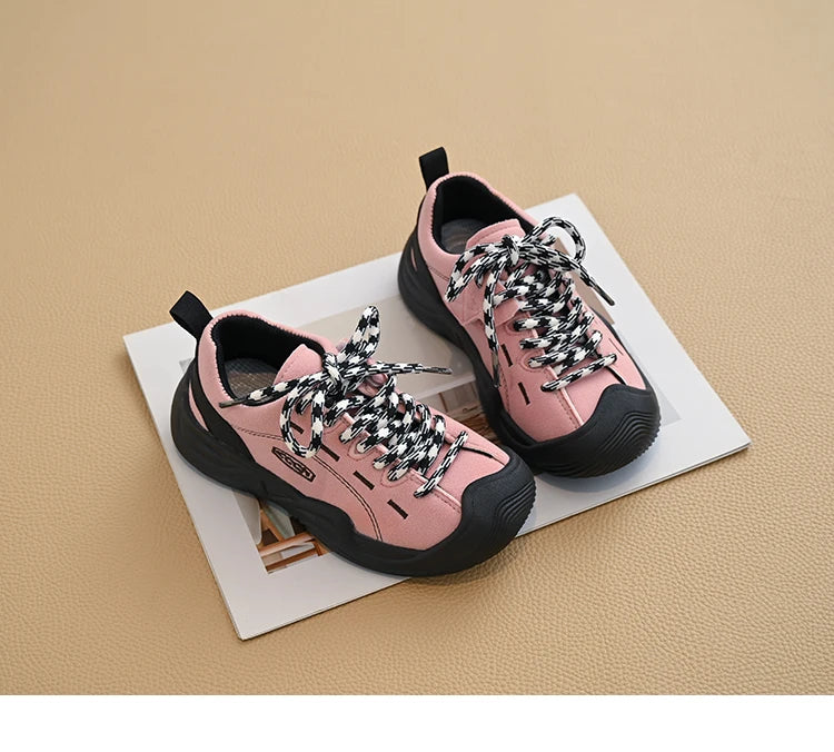 Baby Girls Boys Genuine Leather Sneakers Autumn Kids Casual Shoes Non-slip Soft Sole Infant Toddler Shoes Children Hiking Shoes