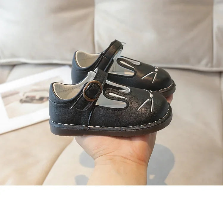 2025 Children Leather Shoes for Girls Spring Autumn New Fashion Korean Style Soft Bottom Anti-slippery Versatile Baby Shoes