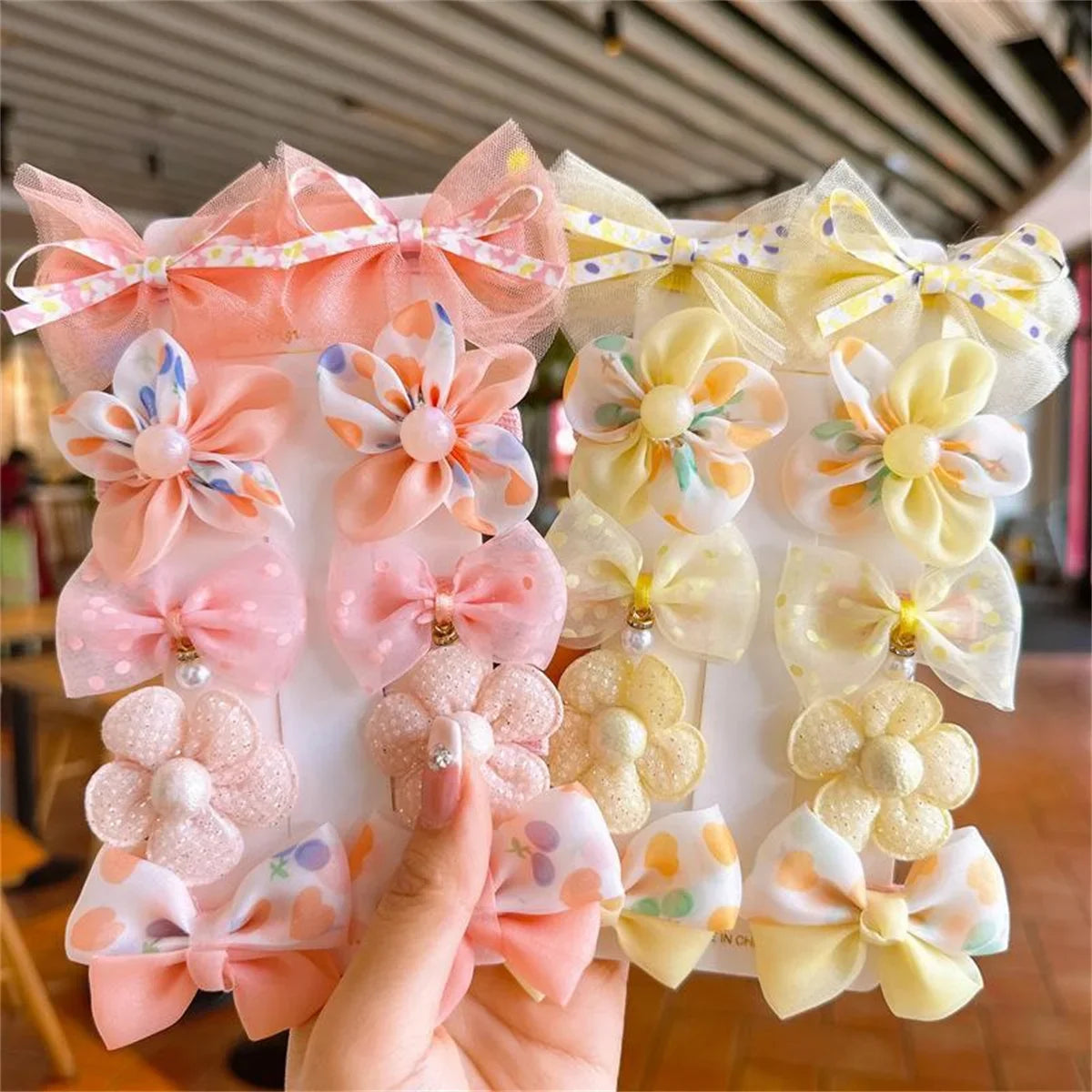 10er-Set süße Schleifen Baby-Haarspangen Spitze Blumen Kinder Mädchen Haarnadeln Haarschmuck Baby BB Clip Geschenke
