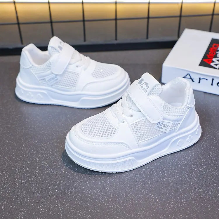 2026 New Leather Kids Running Shoes youngsters teens Casual Fashion Walking Sneakers Breathable Non-slip Girl Tennis Footwear